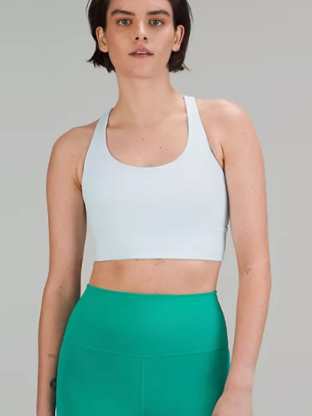 Lululemon Energy Longline Bra  Medium Support, B–D Cups in Powder Blue Size 4
